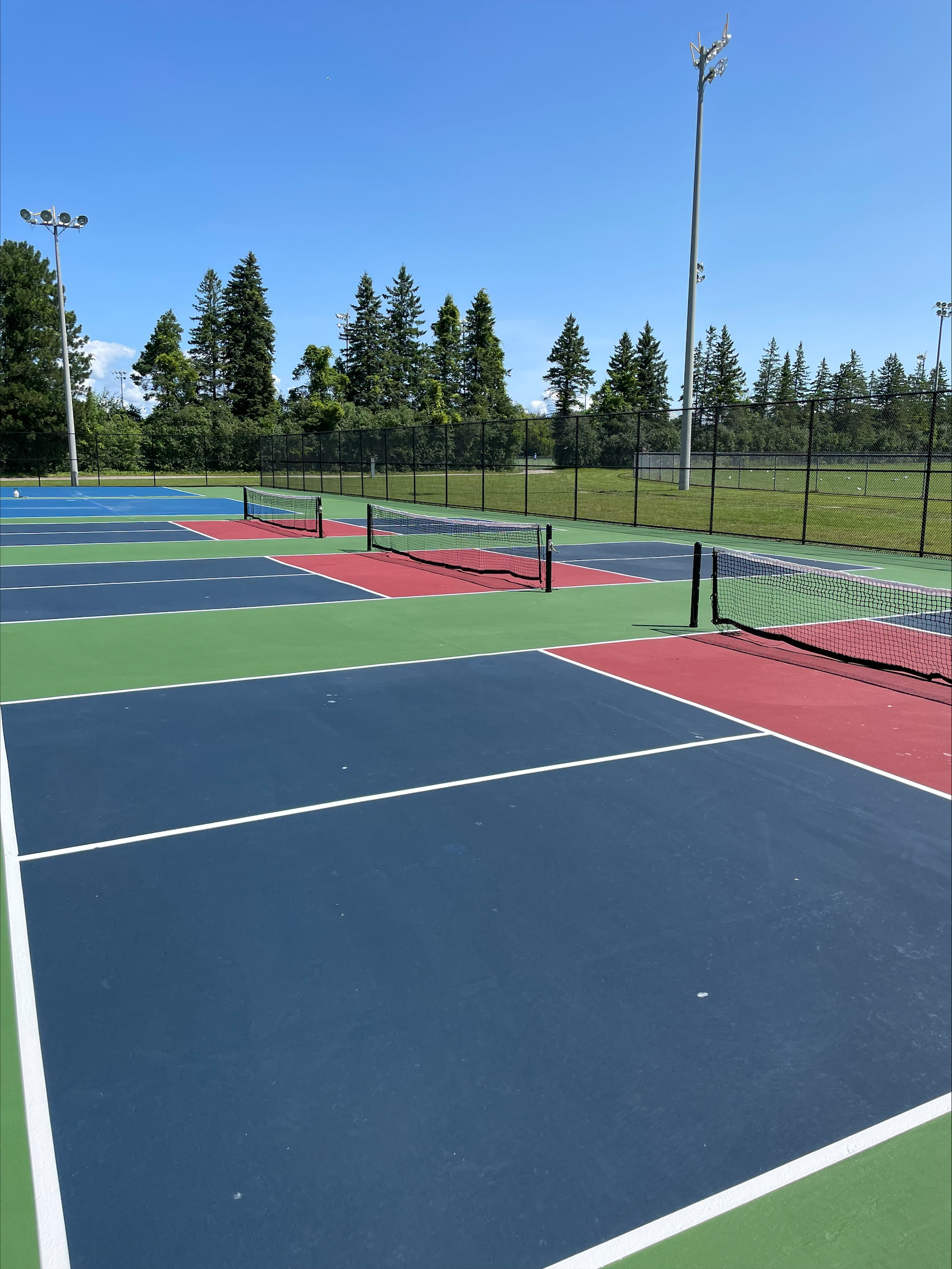 A photo of pickleball courts. 