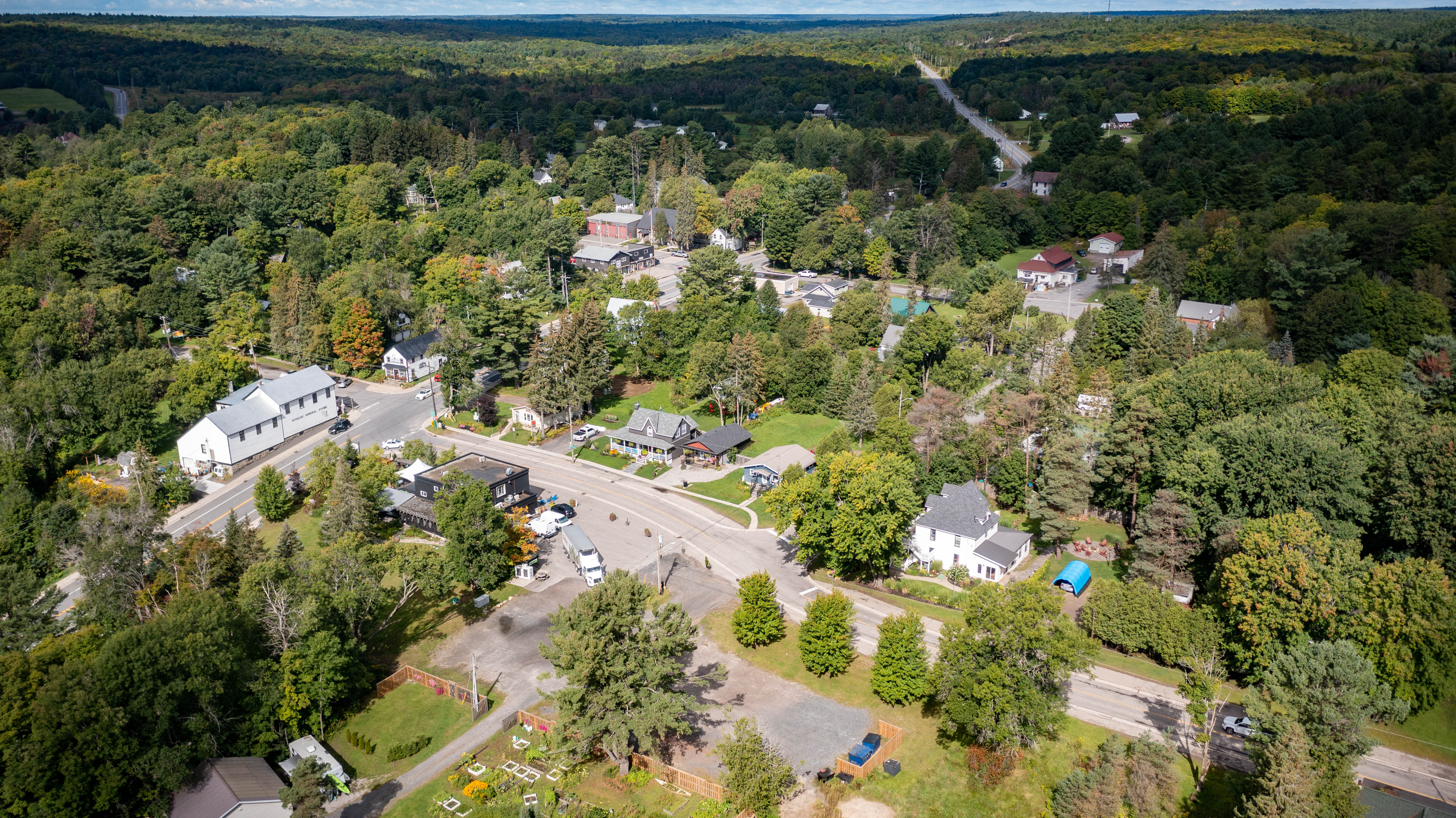 An overhead photo of the Township of Seguin.