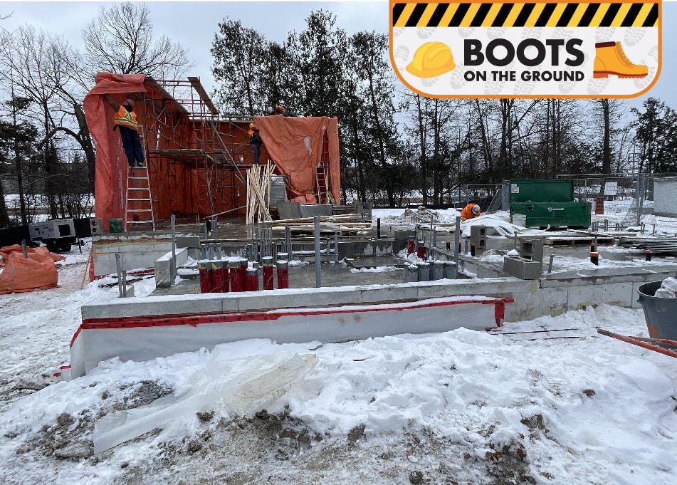 A construction site in Newmarket. 