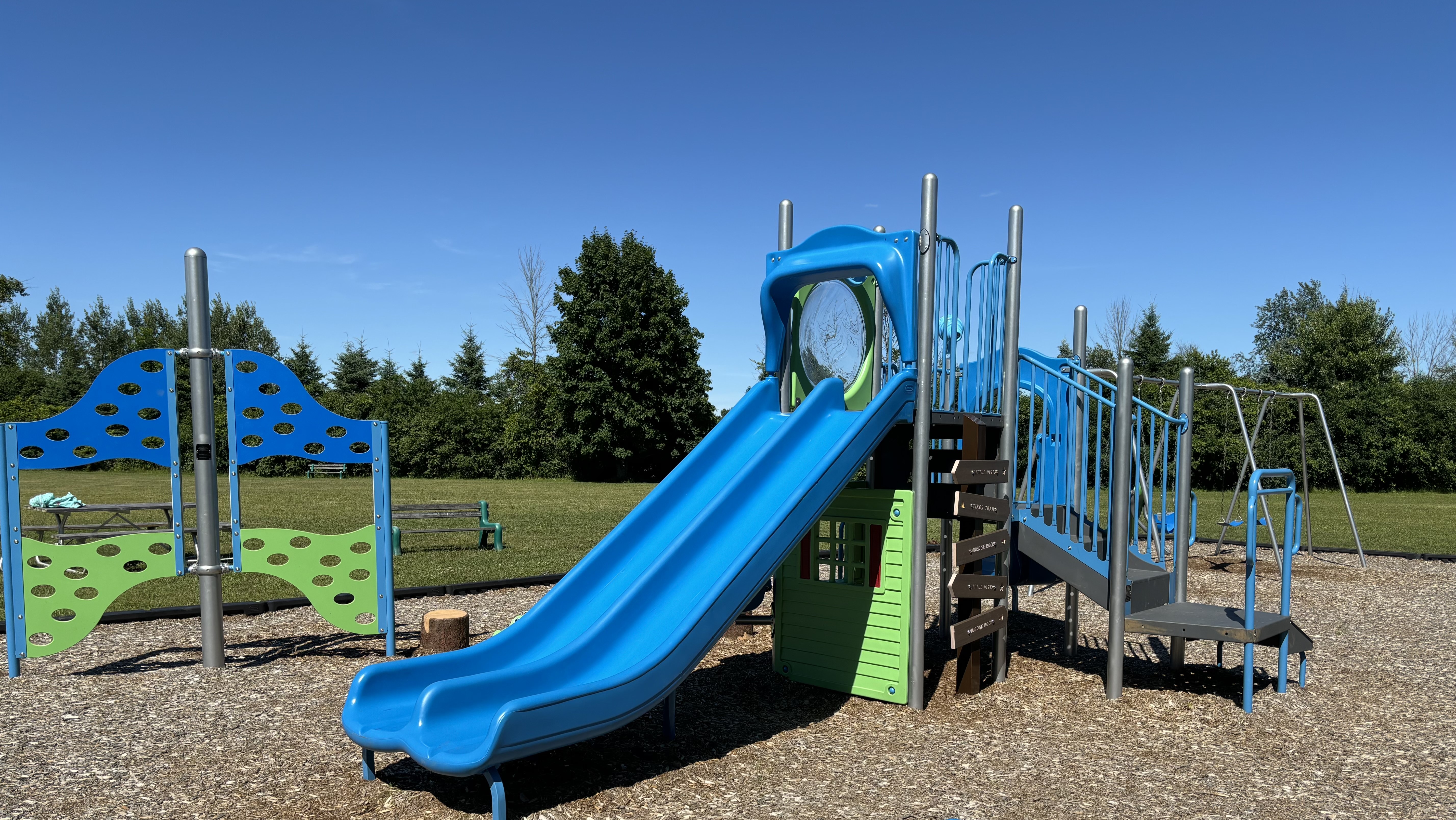 The recently built Heather Heights play structure