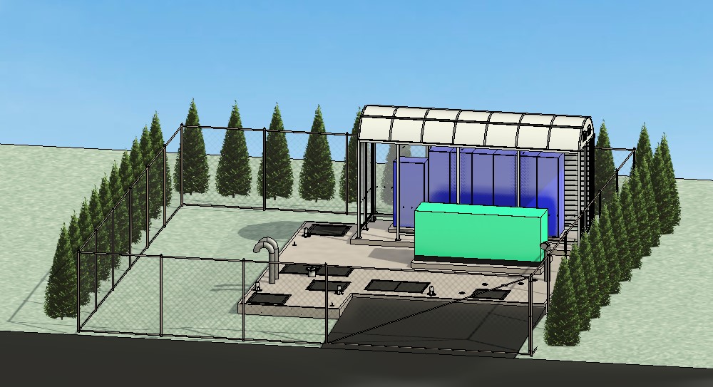 A rendering of the new pumping station