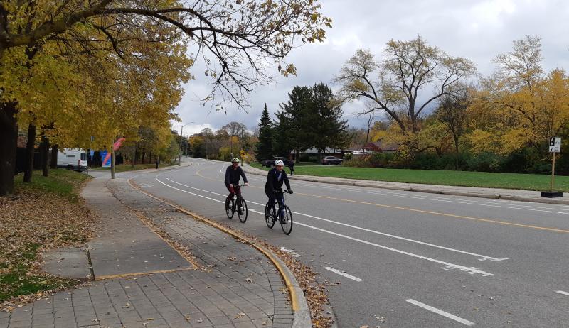 Cyclists enjoy new bike lane