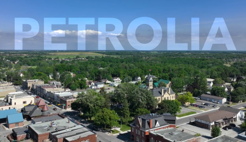 Panoramic shot of Petrolia