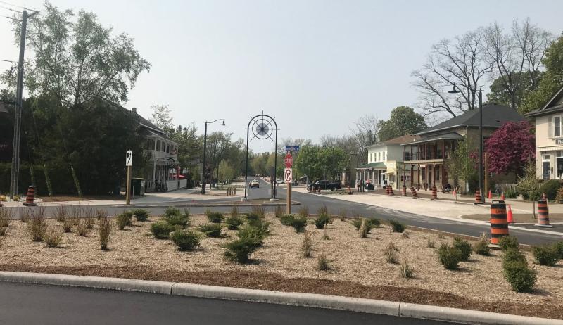 A newly repaved road