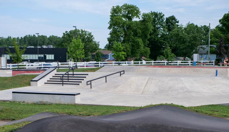 A wide shot of the all wheels park