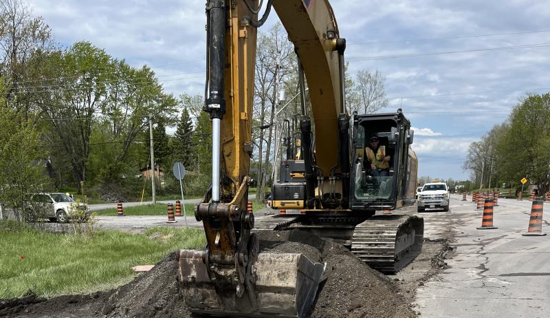 County crews working to rehabilitate the road