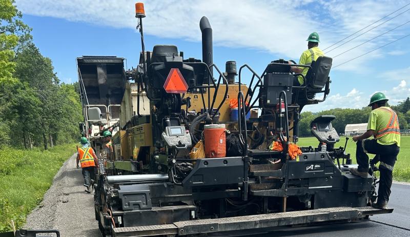 County crews repaving County Road 15