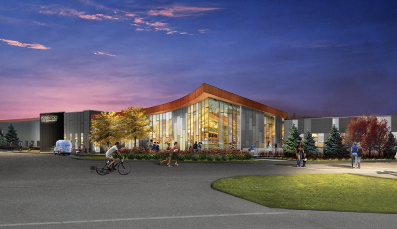 A final design photo shows what the Eastside Branch Library in Waterloo will look like once completed. 