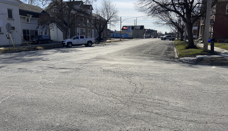 A newly paved road. 