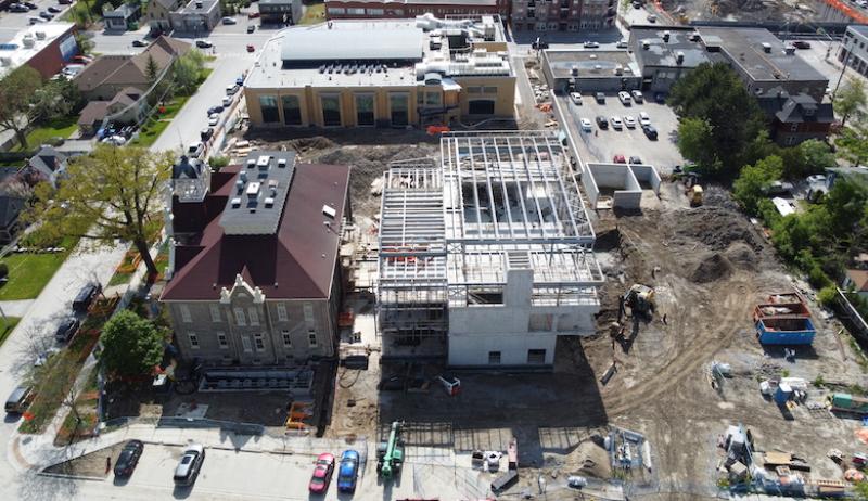 Aurora's Town Square under construction. 