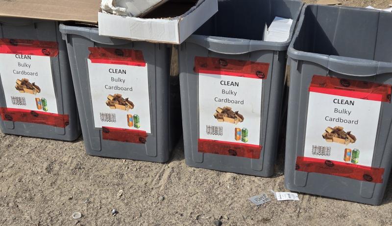 Grey bins - part of the new grey and blue bin program at the Municipality of Calvin. 