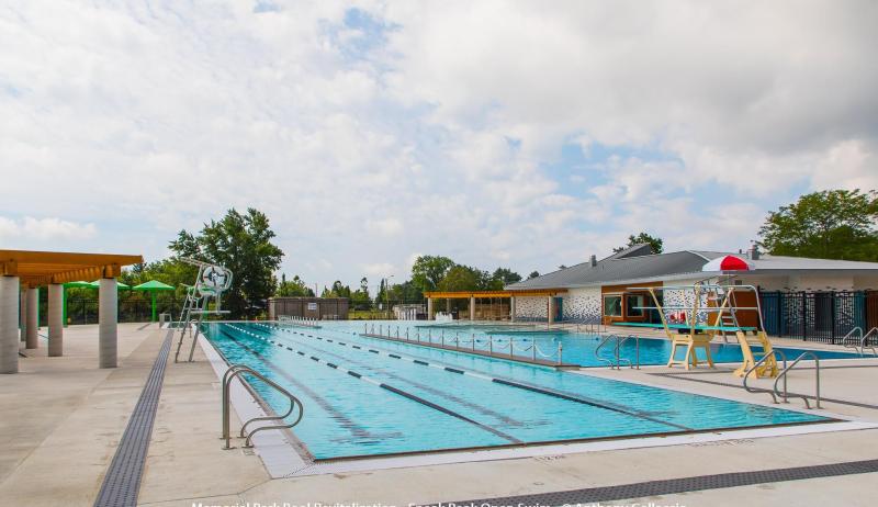 The outdoor community pool in Welland, Ontario. 